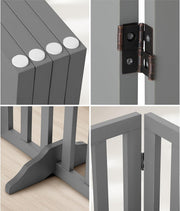Freestanding Foldable MDF Pet Gate – 3 Sizes, White or Grey