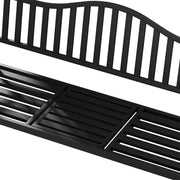 151 cm 3-Seat Garden Bench with Hidden Centre Table – Black
