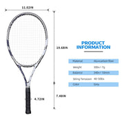2-Player 27-Inch Tennis Racquet Set with 3 Balls & Bag