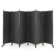 173cm Rolling 4-Panel Room Divider – 4 Colours