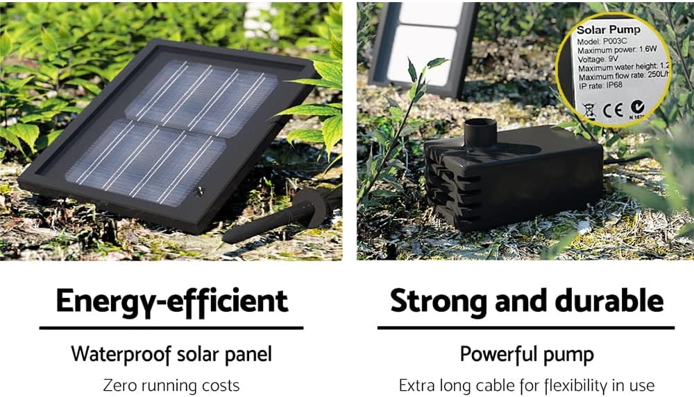93 cm 3-Tier Solar Bird-Bath Fountain – 9V