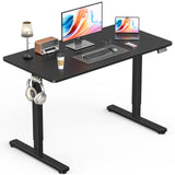 Standing Desk, Height Adjustable Electric Stand up Desk, 140x60CM Sit Stand Home Office Desk with Splice Board (Rustic Brown)
