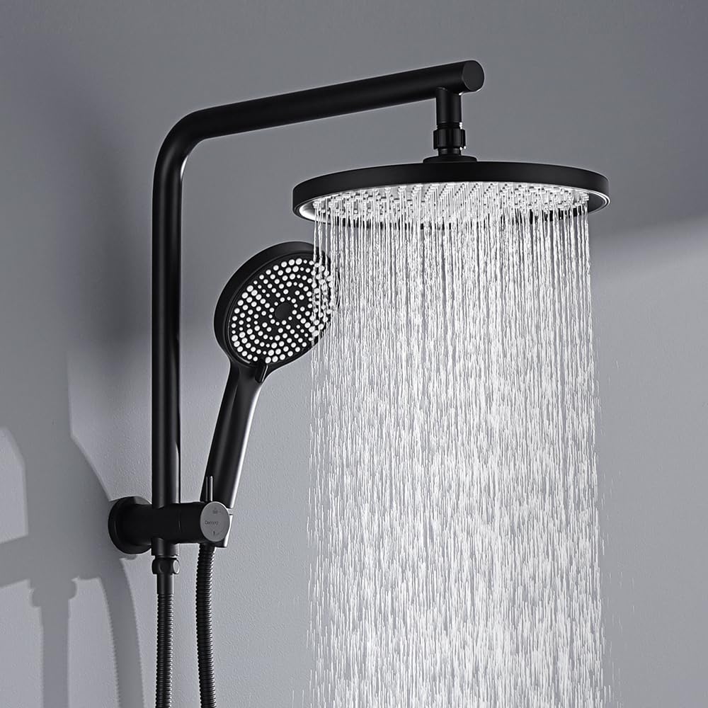 10-Inch Round Rain Shower & 3-Mode Handheld Rail Set