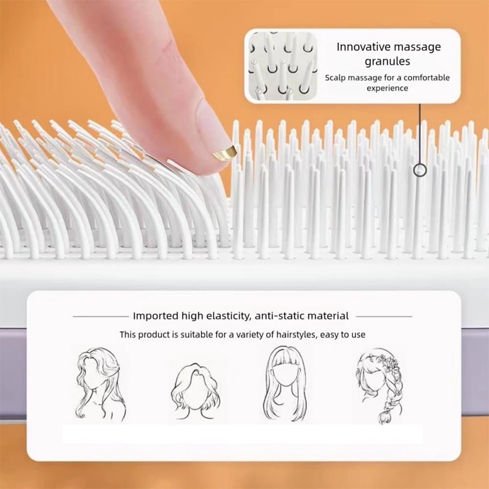 Retractable Self-Cleaning Hairbrush