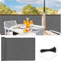 0.9 × 5 m Grey HDPE Balcony & Fence Privacy Screen