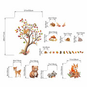 Woodland Animal Nursery Wall Decals – Bear, Fox & Deer