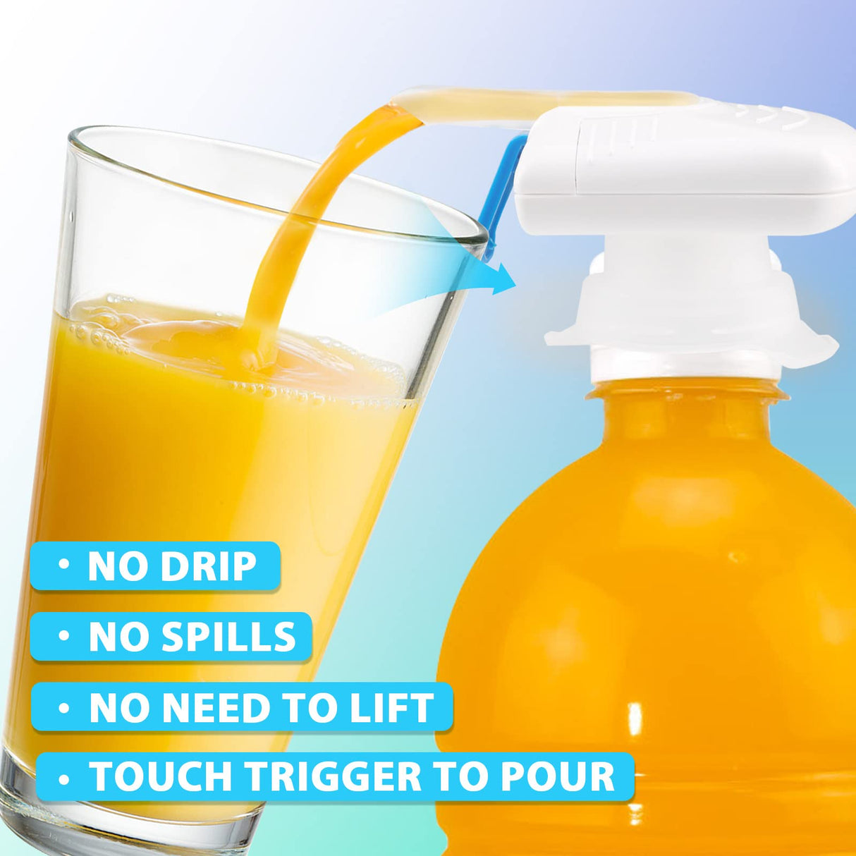 2 Pack Drink Dispenser, Milk Dispenser, Electric Tap, Automatic Drink Dispenser, One-Handed Operation, Can Prevent Milk and Beer From Overflowing, Suitable for Outdoor and Home Kitchens