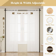 No-Drill Curtain Divider Frame – 71–188cm Wide, 1.2–3m High