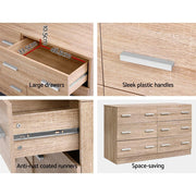 Oak 6-Drawer Tallboy Chest