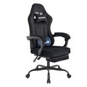 Gaming Chair Technology Fabric Computer Chair with Pocket Spring Cushion, Comfortable Ergonomic Gamer Chair for Adults, Massage Game Chair with Footrest,Reclining Chair, Home,Office,Teens,Grey
