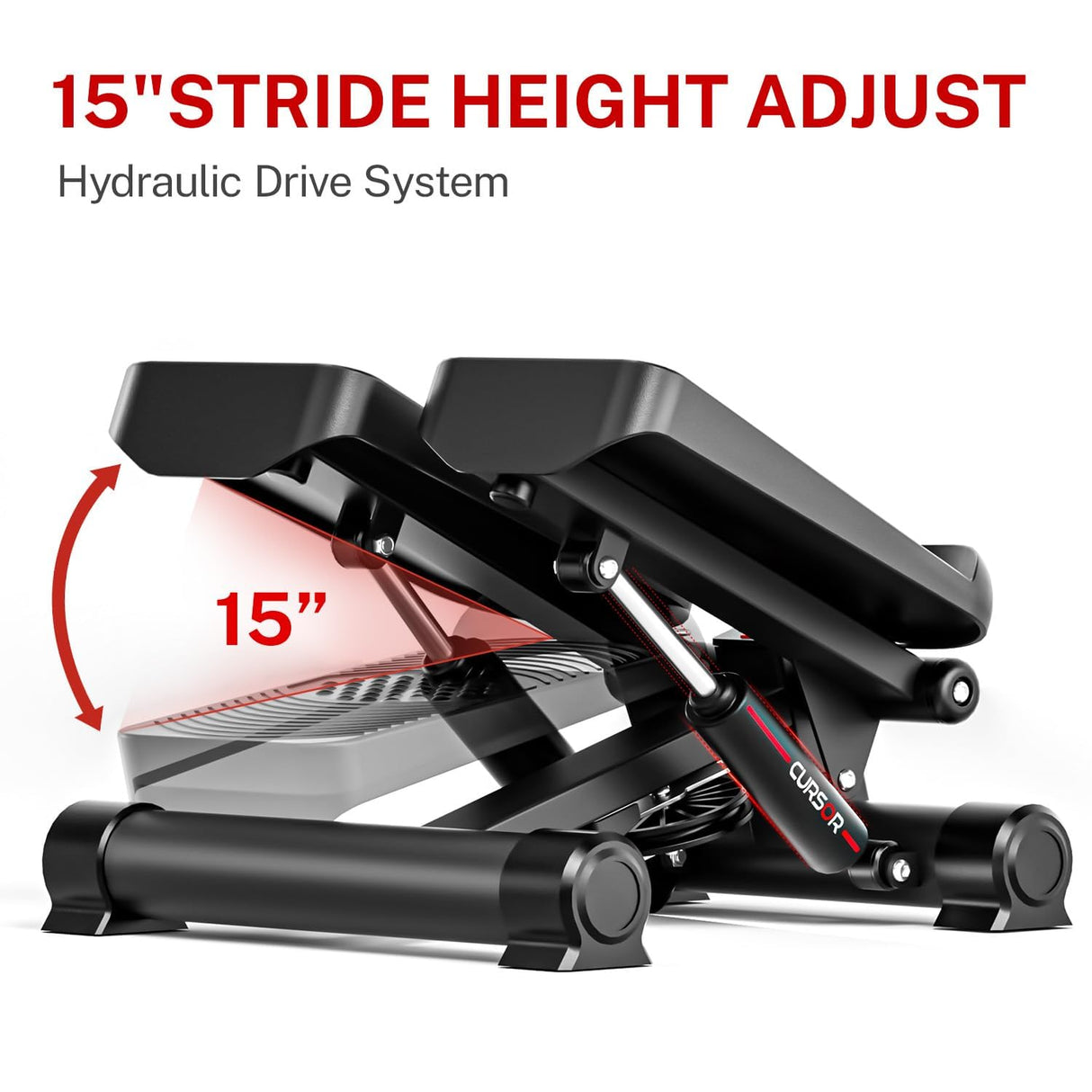 Steppers for Exercise, Mini Stair Stepper, Desk Step Machine with Dual Resistance Bands, Full Body Cardio Workout Equipment, 300 LBS Capacity for Home Exercise