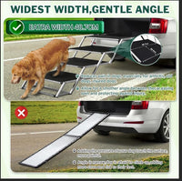 Extra-Wide Folding Dog Car Stairs – 48.7 cm, 100 kg Capacity