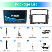 Car Stereo For Mitsubishi Pajero 2006-2016 with 9 inch Touch Screen Android 12.0 2GB+32GB Car Radio Auto Radio with Carplay/Android Auto/Bluetooth/GPS/FM Support Steering Wheel Controls Parking assist