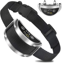 Shock Collar, Waterproof & Rechargeable Bark Collar w/5 Adjustable Sensitivity and 7 Progressive Levels Using Beep & Shock.(Silver)
