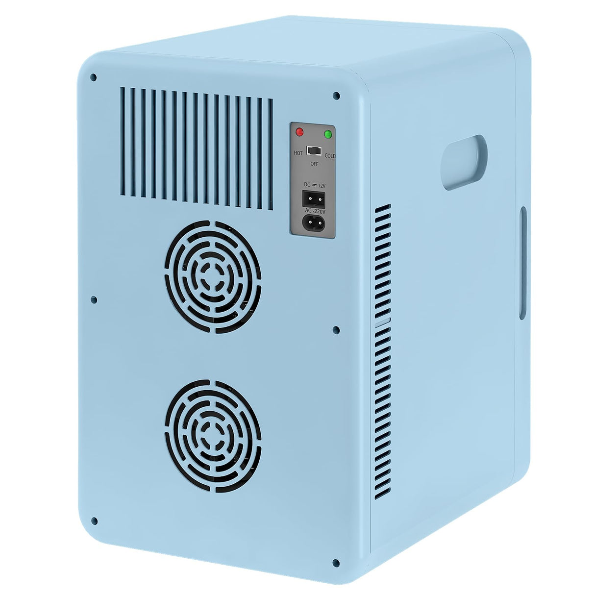 22L Mini Fridge, Portable Car Fridge Makeup Refrigerators AC/DC Powered Electric Cooler and Warmer for Cars, Homes, Offices, and Dorms, Blue