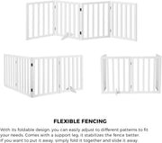 Freestanding Foldable MDF Pet Gate – 3 Sizes, White or Grey