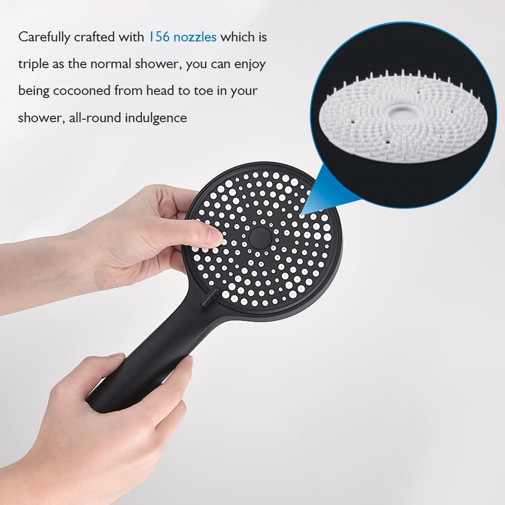 10-Inch Round Rain Shower & 3-Mode Handheld Rail Set