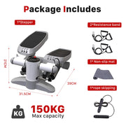 Portable Mini Stepper with LCD Monitor, Bands & Mat