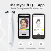 Wellness MyoLift QT Microcurrent Facial Device with Smart Current Technology and Smartphone App - Portable Skin Care Tools, Instant Face Lift, Anti Aging, Skin Tightening - Up to 400 Microamps