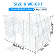 20-Piece Modular Wire Small-Animal Enclosure – 35 cm Panels
