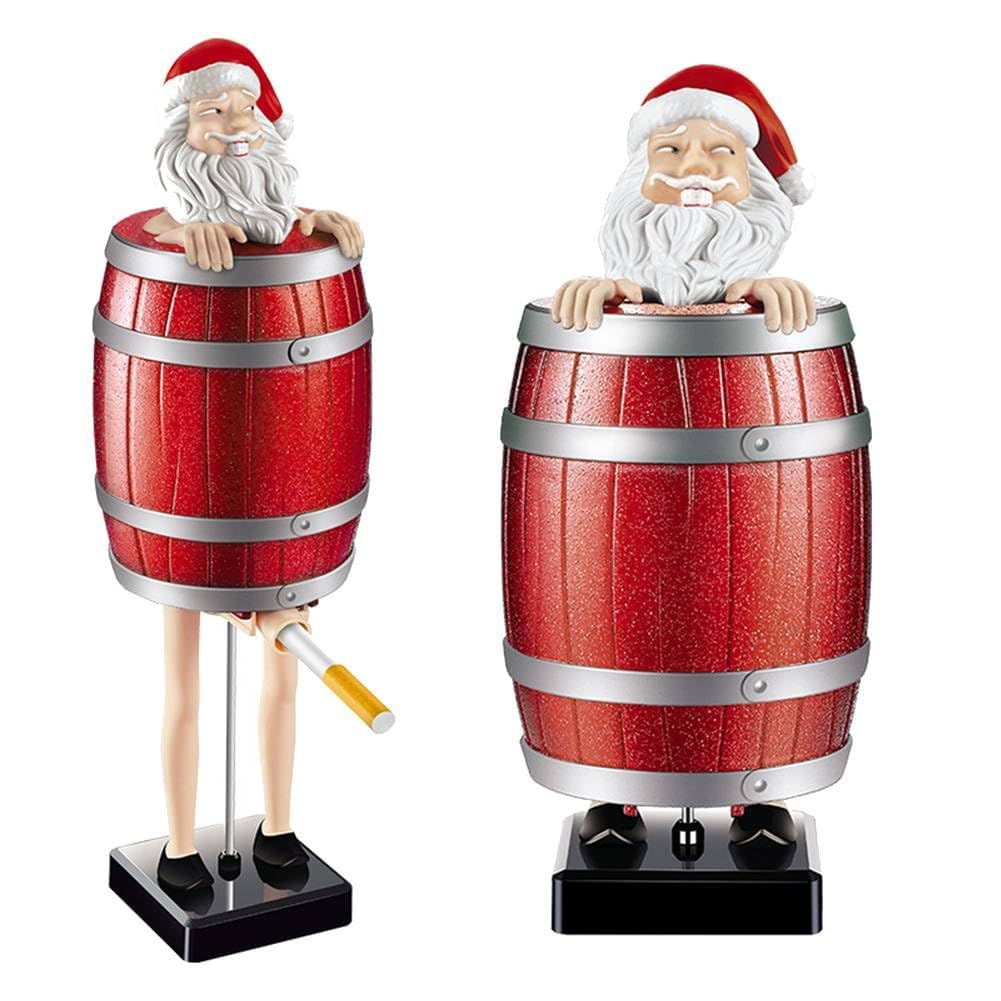 Novelty Pop-Up Santa Barrel Dispenser & Decoration