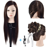 26–28-Inch Dark Synthetic Braiding Head with Clamp