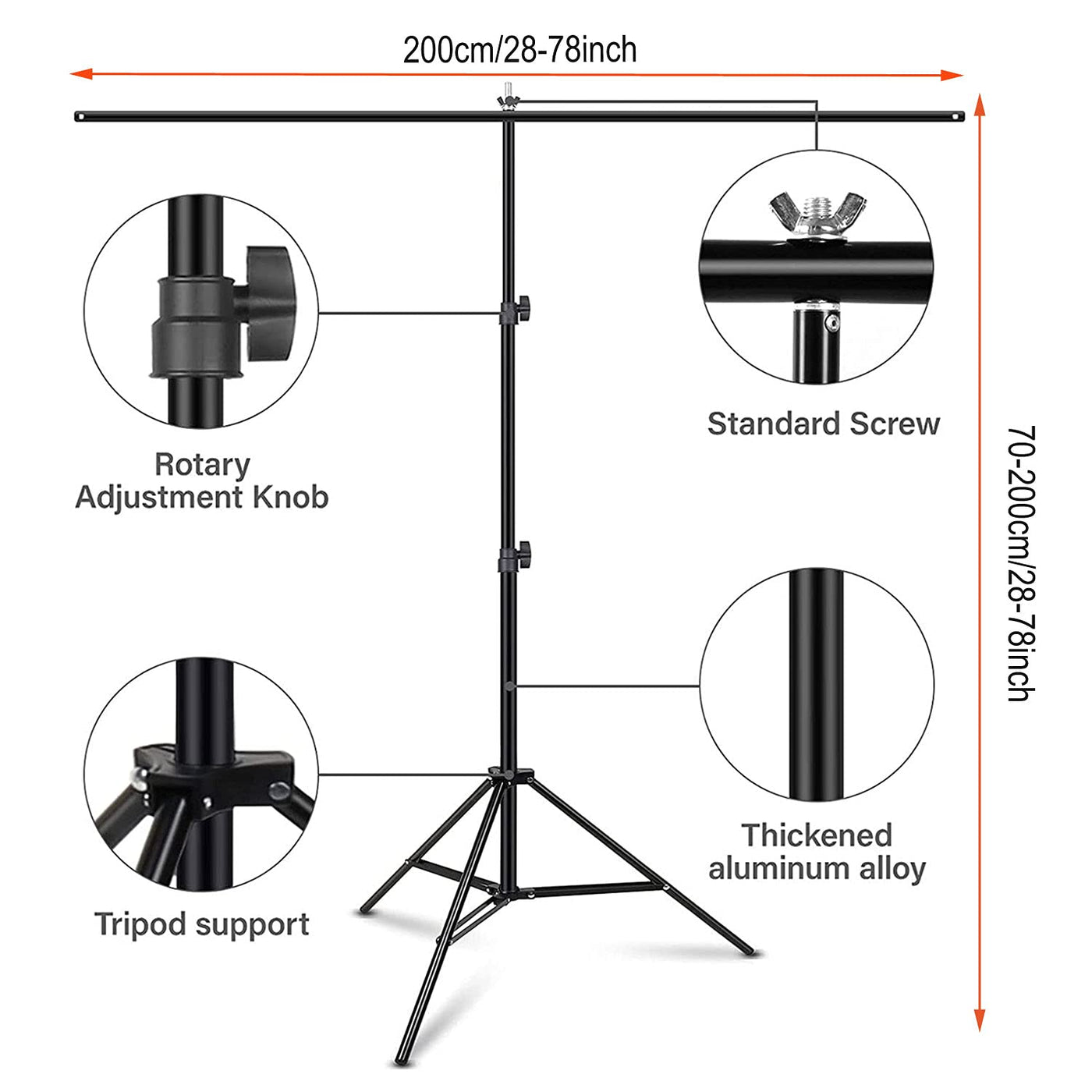 1.8×2.8m Reversible Green & Blue Screen with T-Stand