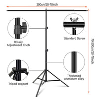 1.8×2.8m Reversible Green & Blue Screen with T-Stand