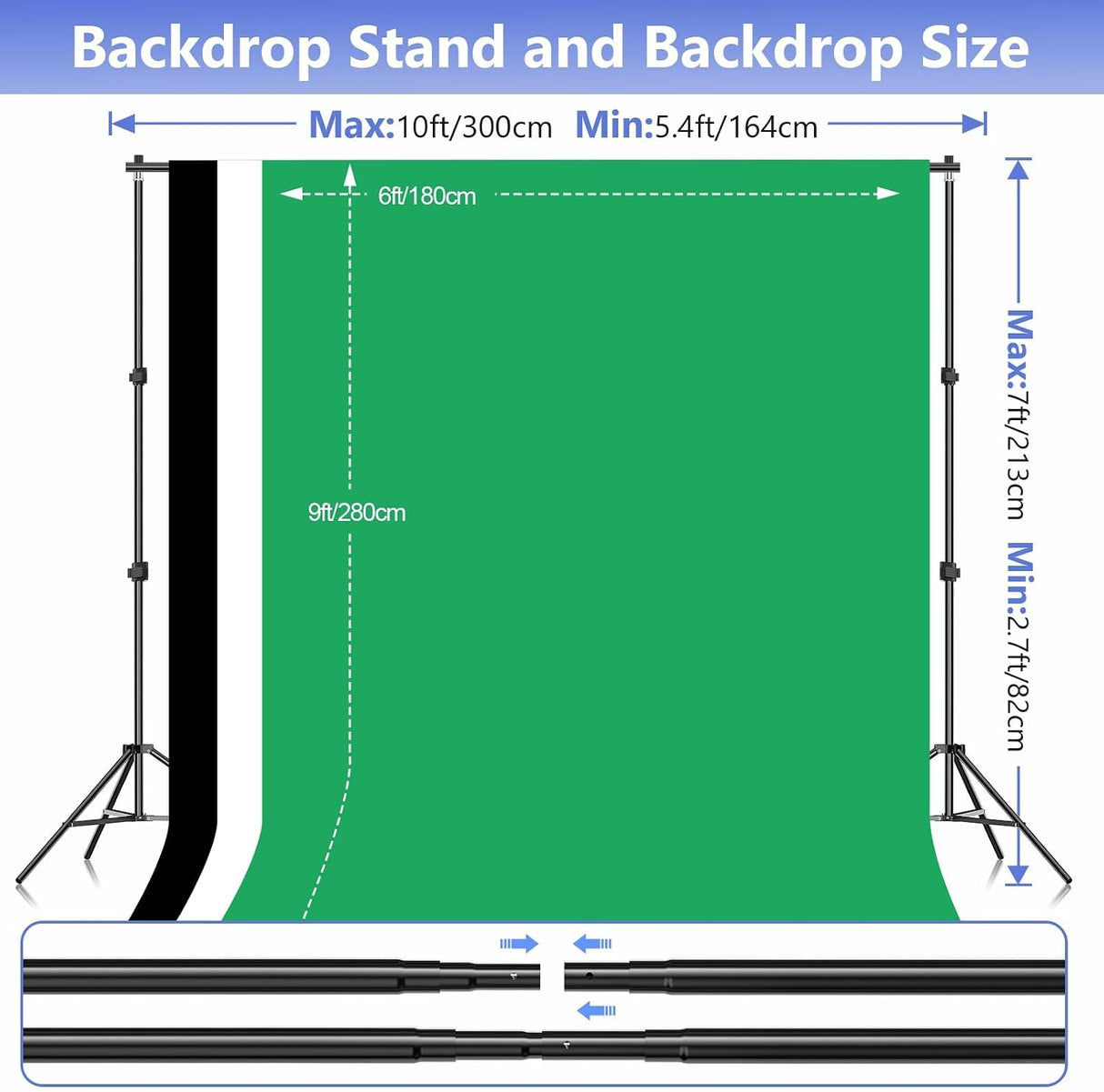 Backdrop kit dimensions