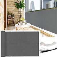 0.9 × 5 m Grey HDPE Balcony & Fence Privacy Screen