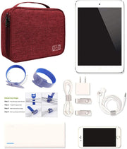 Padded Travel Electronics Organiser with 12 Cable Ties