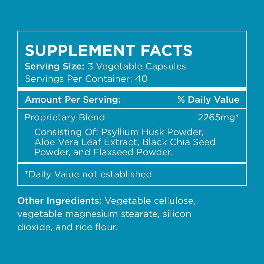 Pure for Men Original Cleanliness Stay Ready Fiber Supplement, 120 Vegan Capsules, Helps Promote Digestive Regularity. Psyllium Husk, Chia Seeds, Oat Fibre, Proprietary Formula