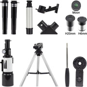 Telescope,Telescopes for Adults Kids Beginners, 70mm Aperture Astronomy Refractor HD Telescopes (15X-150X) with Tripod, Phone Adapter and Moon Filter