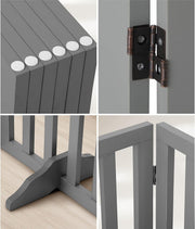Freestanding Foldable MDF Pet Gate – 3 Sizes, White or Grey