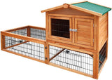 i.Pet Chicken Coop Large Rabbit Hutch, Coops Wooden Pet House Run Cage Walk in Guinea Pig Ferret Bunny Hen Chook, Metal Outdoor Door Roof Hatch Nestiong Box Farm Tray