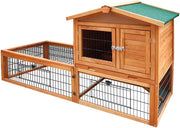 Tall Two-Level Wooden Rabbit Hutch – 60 × 90 × 155 cm