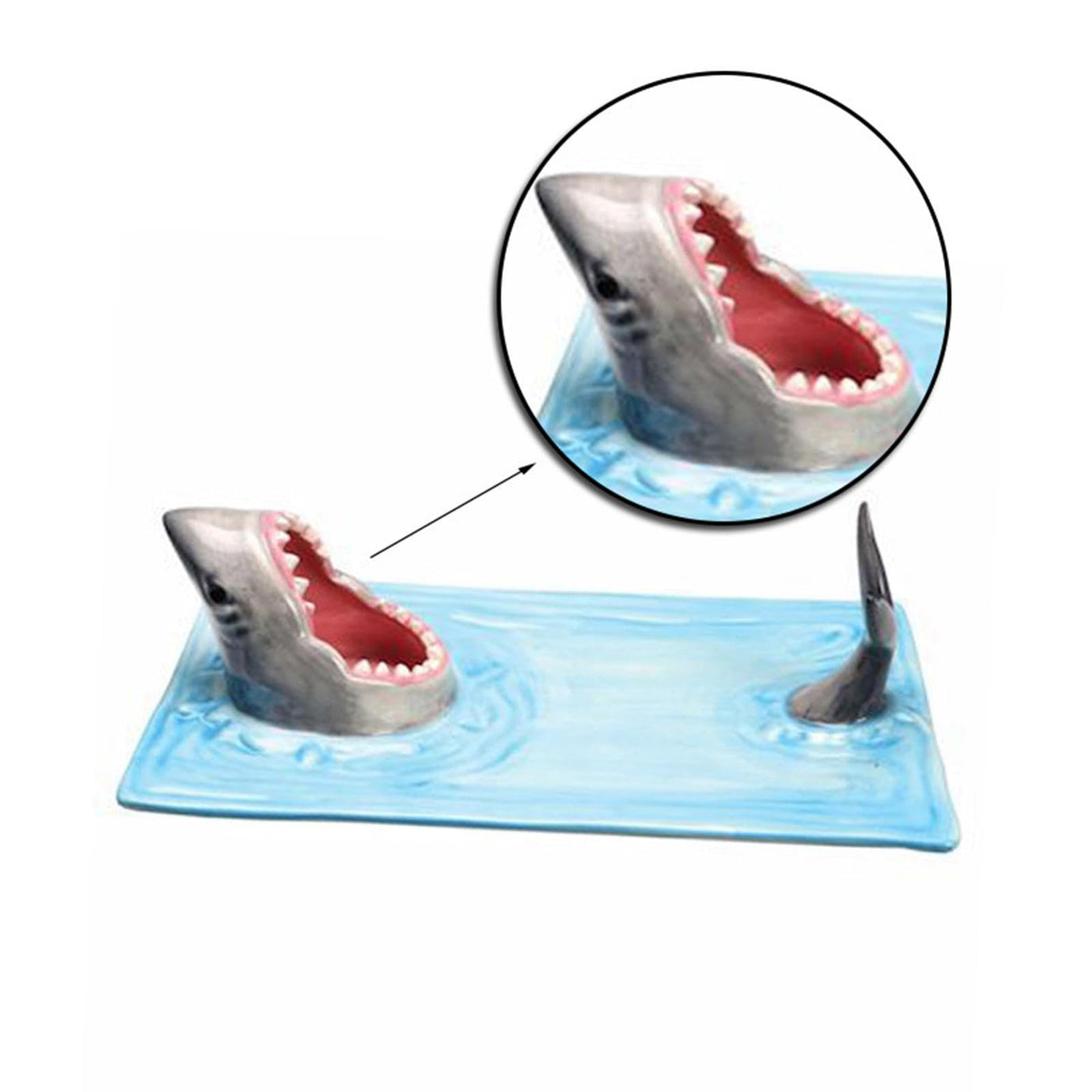 Shark-Shaped Ceramic Sushi & Serving Plate