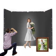 4 × 2.4m Black Photography Backdrop & Support System