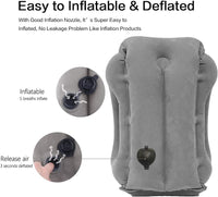 Inflatable 45° Forward-Lean Travel Pillow Set – Grey