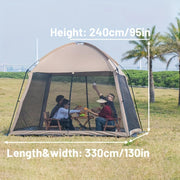 330 × 330 cm Mesh Camping Gazebo & Screen House