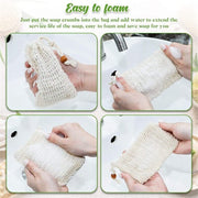 4-Pack Natural-Fibre Soap Saver & Lather Bags