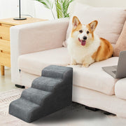 4-Step High-Density Foam Pet Stairs with Washable Cover