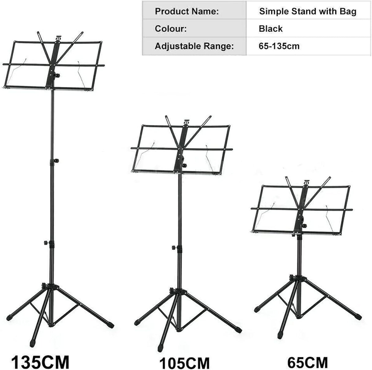 Provecta Music Stand,Folding Adjustable Music Holder,Portable Music Sheet Stand Holder with Carrying Bag
