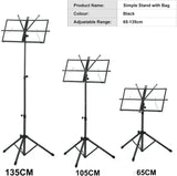 Provecta Music Stand,Folding Adjustable Music Holder,Portable Music Sheet Stand Holder with Carrying Bag
