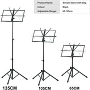 Portable Folding Adjustable Music Stand with Carry Bag