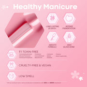 Gel Nail Polish Kit Starter with U V Lamp Portable LED Dryer Lamp, 6 Colors Soak Off Pastel Pink Gel Nail Polish Set/Gel Top & Base Coat/Essential Manicure Tools Nail Art Kit for Beginner