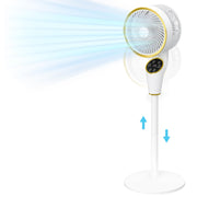 Tower Fan Portable Floor Fan Electric Cooling Fans with 3 Speed, 12H Timer, 70° Oscillating, LED Digital Display for Bedroom Home Office, White