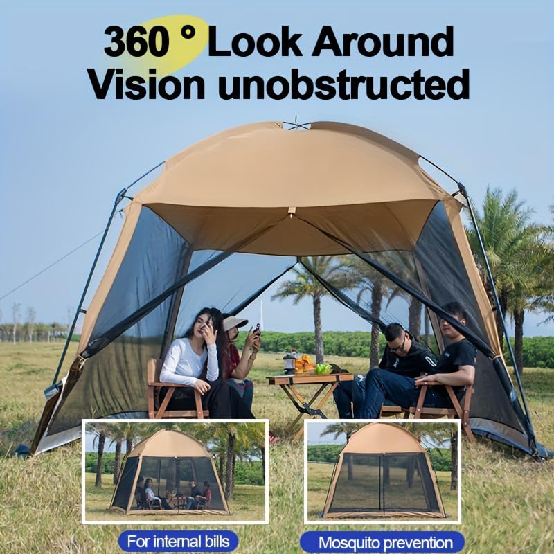 330 × 330 cm Mesh Camping Gazebo & Screen House