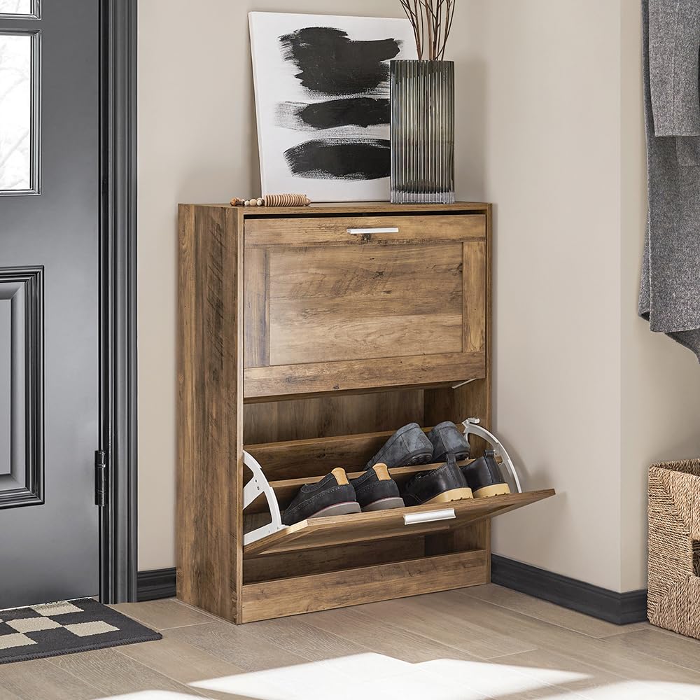 2-Drawer Shoe Storage Cabinet