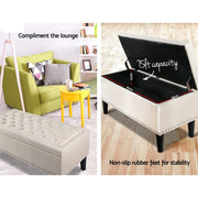 Taupe Tufted Storage Ottoman – 95.5 cm